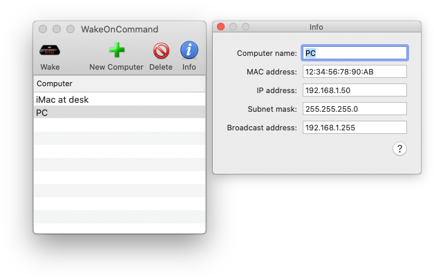 wake on lan client for mac